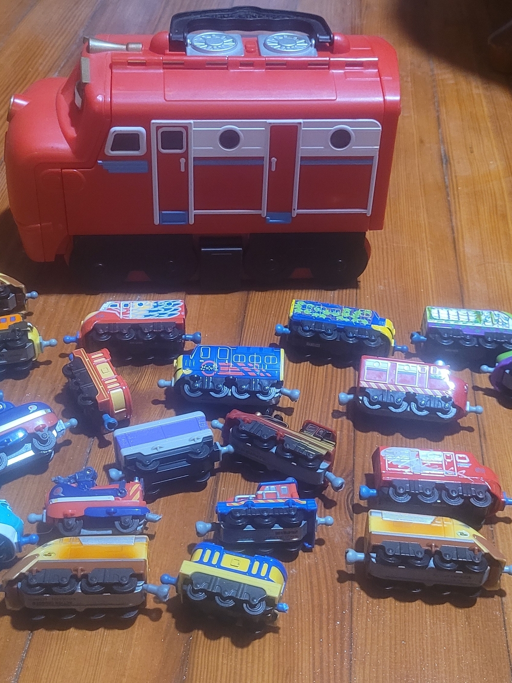 OBO Die-Cast Train Collection with Large Red Carrying Case